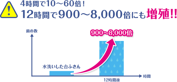 4時間で10〜60倍!12時間で900〜8,000倍にも増殖!!