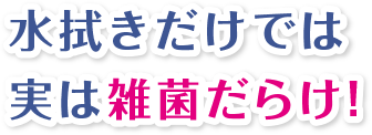 水拭きだけでは実は雑菌だらけ!