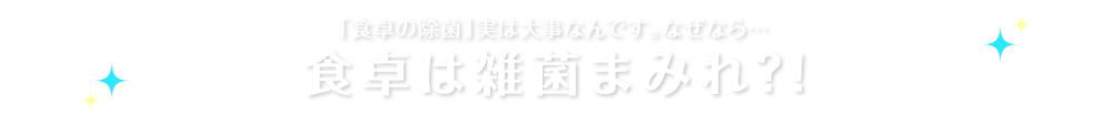食卓は雑菌まみれ?!